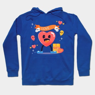 Love Heart Valentine Cartoon Hoodie